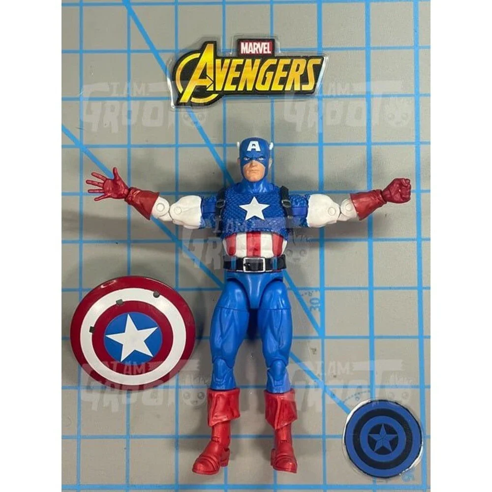 Marvel Legends Captain America Action Figure 20 Years Steve Rogers Incomplete A